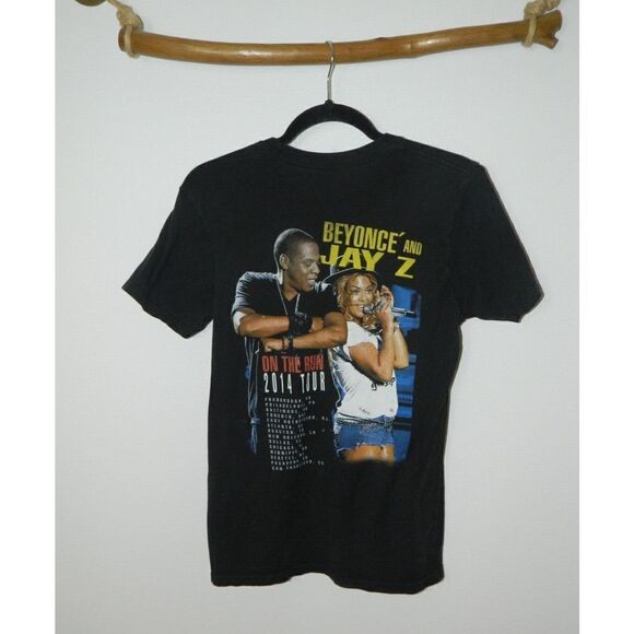 On The Run Tour Jay Z Beyonce Concert T-Shirt 2014 Black Size Small - Picture 2 of 5